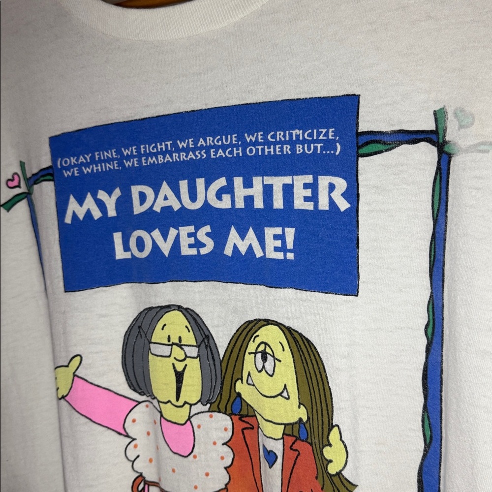 Vintage Cathy Guisewite Daughter Love T-Shirt / 1994 / XL / 2X / Single Stitch - Picture 6 of 10